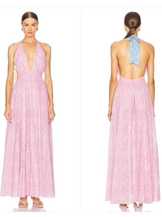 LoveShackFancy Dresses & Skirts - Love Shack Fancy Love Re-Edition Floral Halter Dress | M
